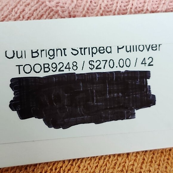 Oui Women's Multicoloured Striped Short Sleeved Pullover Size 8 & 12 - Picture 5 of 11